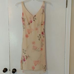 Pale yellow flowered sundress -great condition